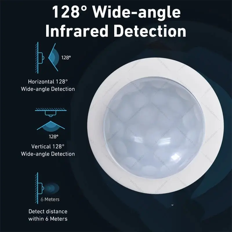 Zigbee 3.0 Wireless Compact PIR Motion Detection Sensor for Smart Home Users - Requires Zigbee Hub, Compatible with Home Assistant, Yandex Alexa, ZHA, Zigbee2MQTT, SmartLife