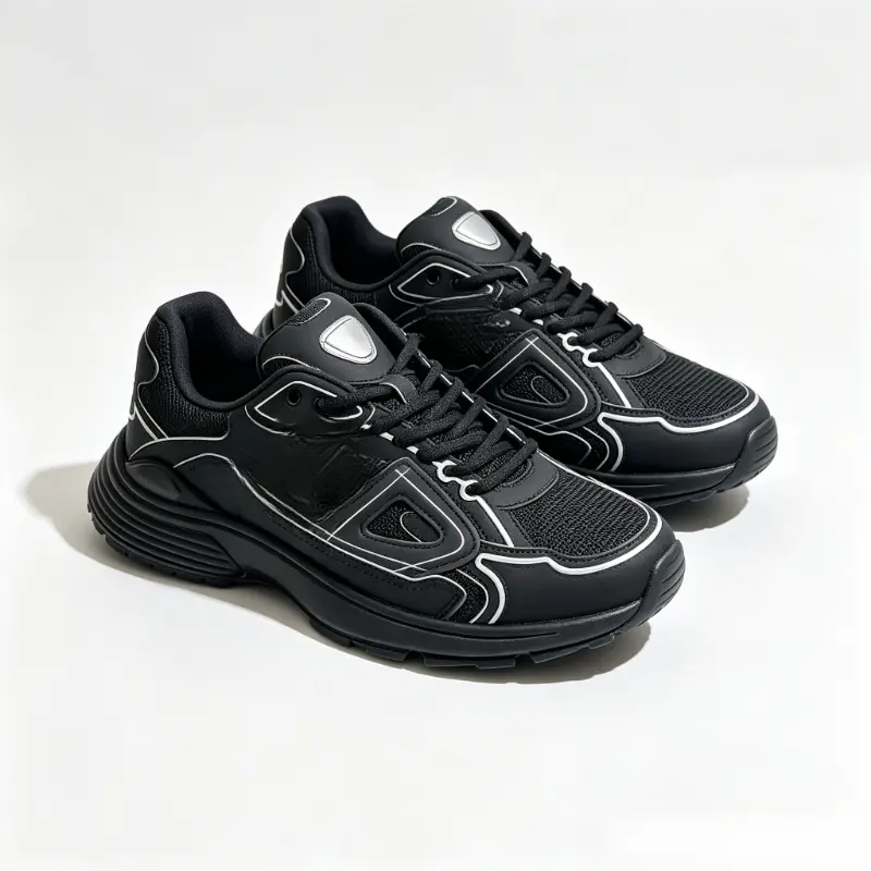 Retro Chunky Running Sneakers for Men Breathable Mesh Leather Mix Casual Dad Shoes Lightweight Cushioned Platform Trainers All Season Daily Walking Fashion Athletic Footwear Match Jeans Shorts Streetwear Essential