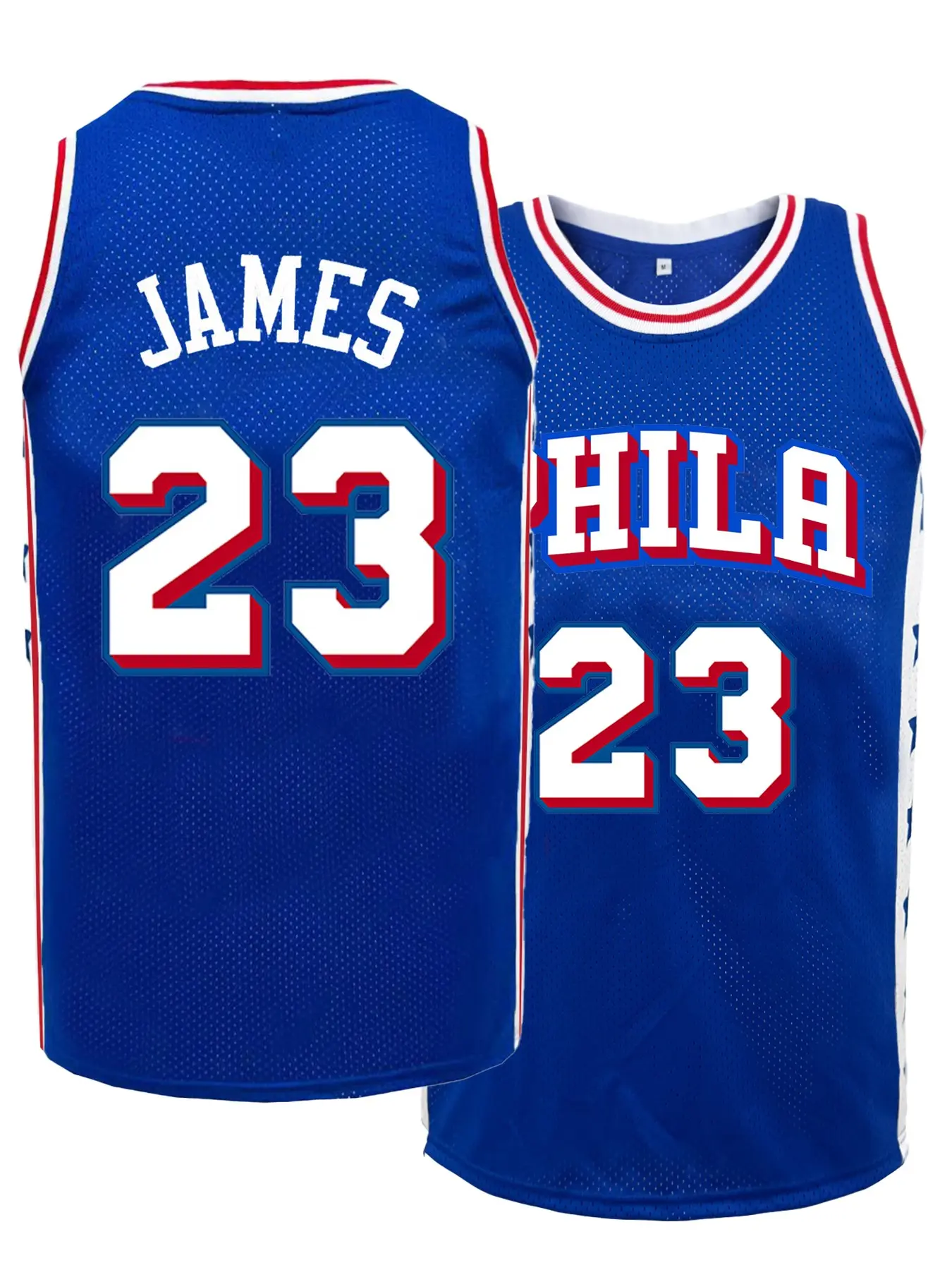 Classic PHILA 23 Embroidered Basketball Jersey Men Women Retro Sleeveless Breathable Sports Training Streetwear Vest