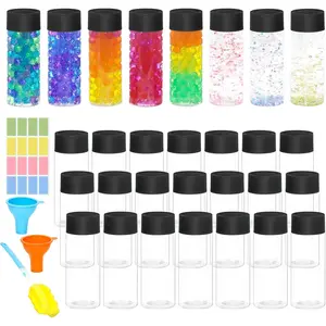 29 Pcs Empty Sensory Bottles With Lids,10 Oz/ 300 Ml Leakproof Clear Plastic Water Bottles Reusable Empty Plastic Bottles For Sensory Crafts Handmade Party Supply