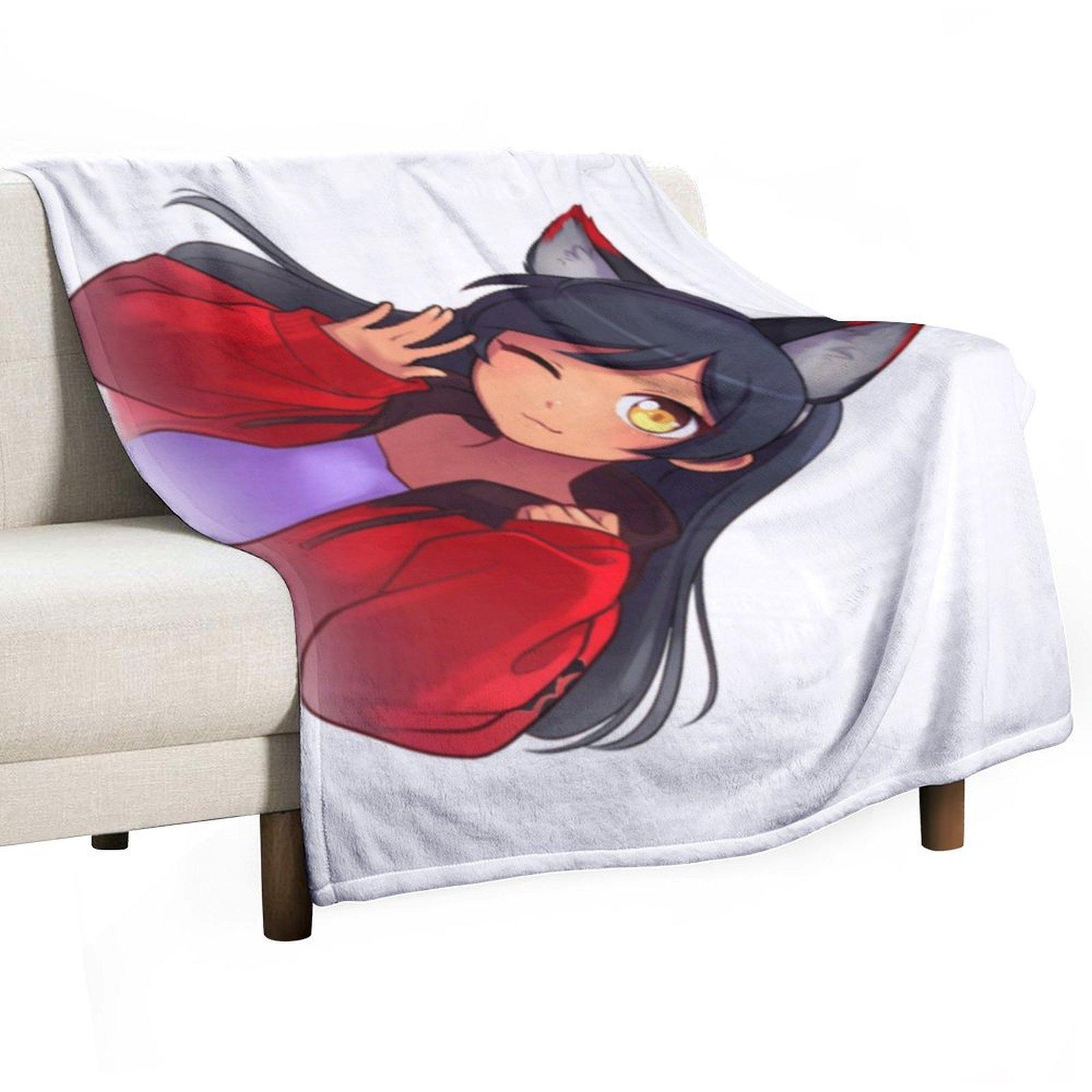 Aphmau Fall Throw Blanket For Women Mens Winter Nap Red Cat's Ears White Flannel Blankets Office Camping Car Travel Air Conditioned Quilt All Seasons Soft Plush Bedding Throws Home Decor Boys Girls Christmas Gift Super Cozy Blanket