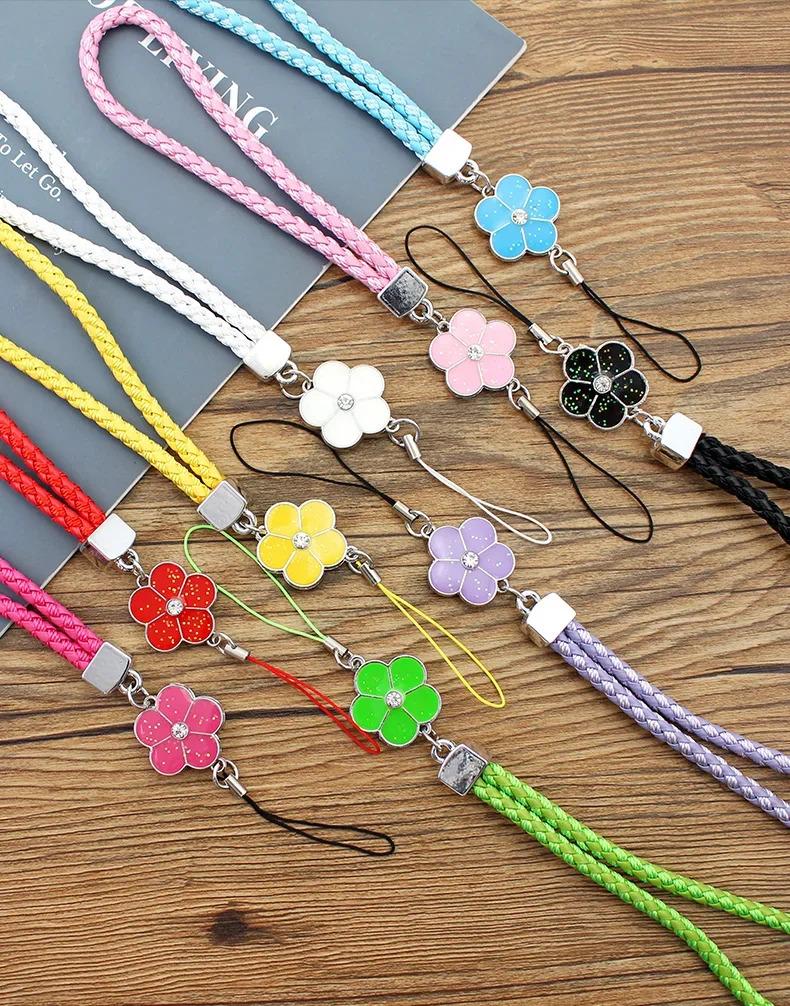 Phone Charm Strap Multicolor Phone Charm String Short Braid Mobile Phone Straps for Camera Anti-Lost Lanyard Gift Keychain Strap