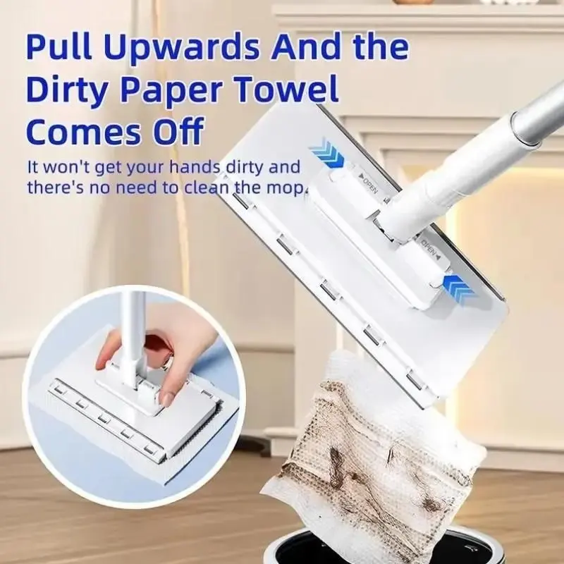 No-Touch Disposable Dirty Mop for Kitchen and Bathroom, Mini Sweeper Mop, Easy Clean Solution for Home Use