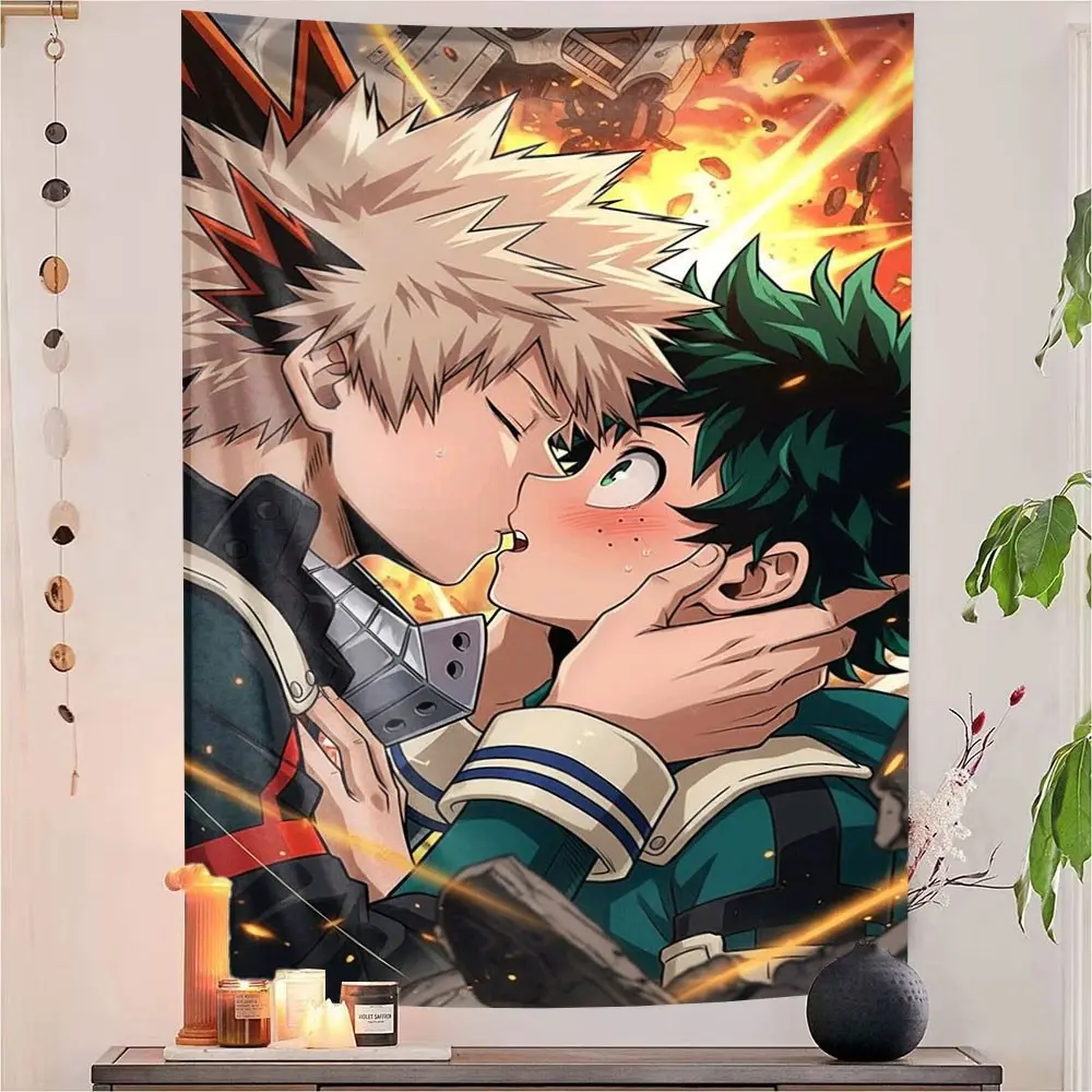 My Hero Academia Wall Art Tapestry, Wall Hanging, Polyester Fabric Decor, Ideal for Teen Rooms, Bedroom Decoration, Birthday Gift Idea, Durable Wall Art