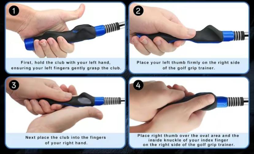 Golf Grip Trainer Attachment - Perfects Your Swing with Consistent Hand Placement, Adjustable Trainer for Customized Fit - Ideal for Golfers of All Skill Levels, Improves Overall Game Performance