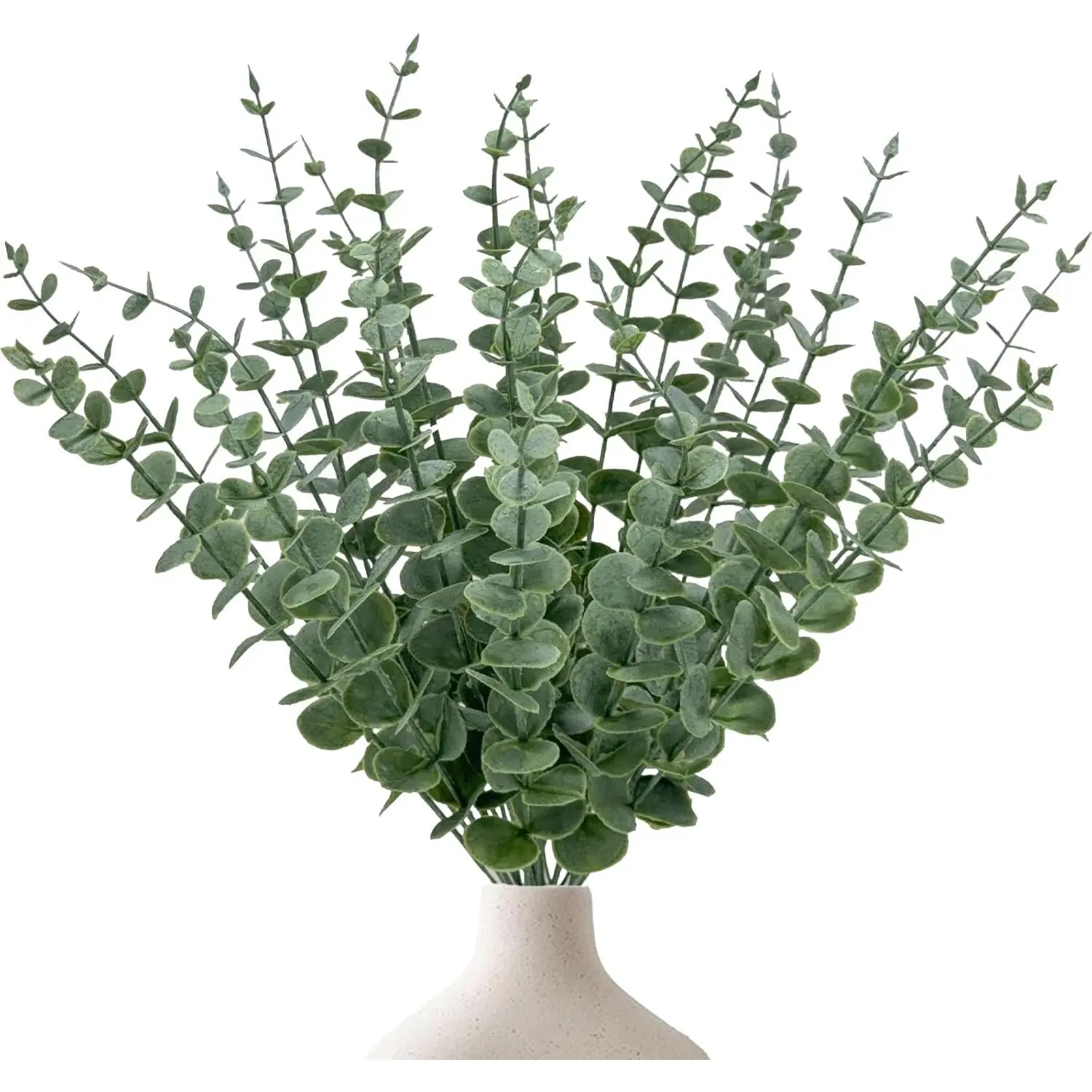 25 count Artificial Eucalyptus Stems, Realistic  Eucalyptus Branches for  Decor, Wedding Centerpiece, Christmas Table Decoration, Centerpiece Greenery Arrangement​