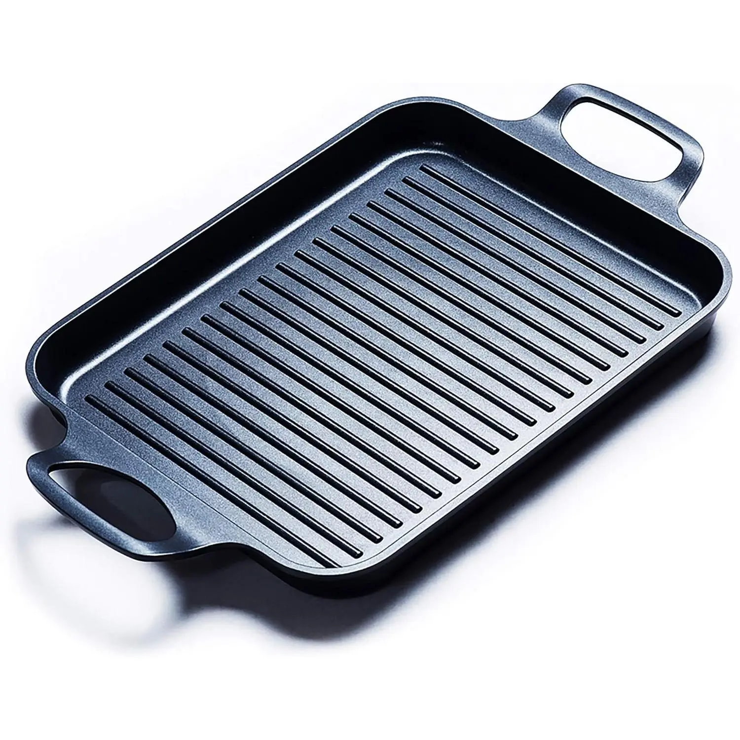 Nonstick Grill Pan, Induction Stove Top Grill Plate, Glass Grilling Pan for Indoor, Gas Range Grill Panel & Skillet