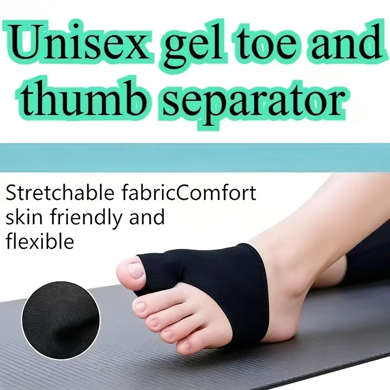 2 Pack Gel Toe Separators for Men & Women, Adjustable Silicone Toe Spacers for Foot Comfort & Toe Alignment, Perfect for Walking, Hiking, Camping and Daily Wear