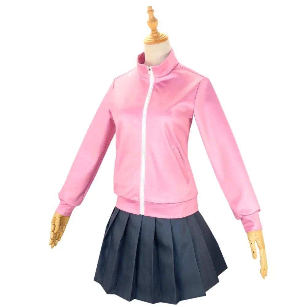 Anime Bocchi The Rock Gotou Hitori Cosplay Costume Gotou Hitori Dress Pink Wig Uniform Jacket Skirt Girls Jk Halloween Outfit