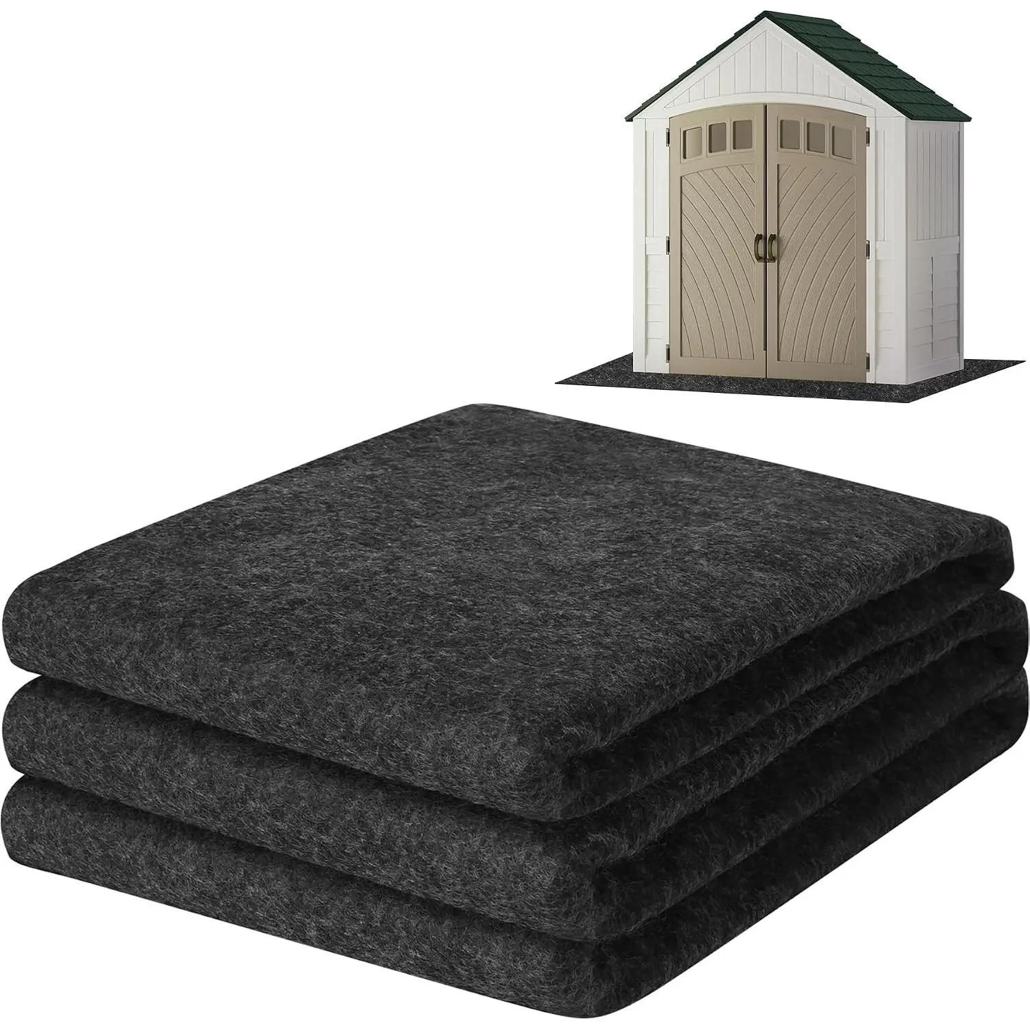 Outdoor Storage Shed Floor Mat, 8.2 x 6 FT Waterproof Carport Mat, Washable Furniture Pad with Non Slip Backing for Dust, Oil, Protection, Storage Shed Not Included