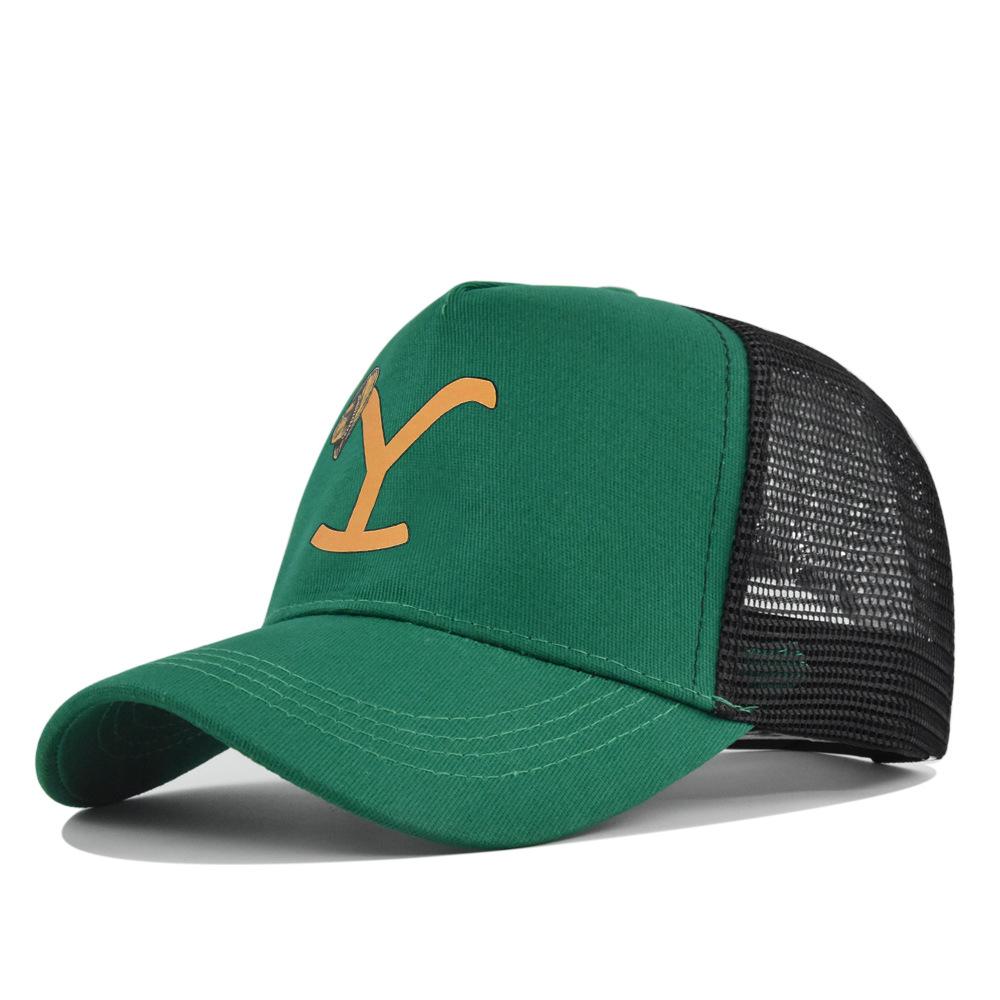 Cross-border Yellowstone baseball cap, silk-printed Yellowstone mesh cap, printed duckbill cap, unisex washable breathable sun hat