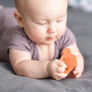 Silicone Teether Pacifier, Teething Toys for Teething Relief & Sensory Exploration, 6 Pack Grainy Textured Baby Pacifier – Food-Grade, BPA-Free, Easy to Hold, Dishwasher Safe, 3+ Months