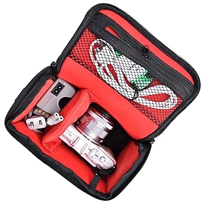 Waterproof Anti-shock Camera Case Bag Compatible for Canon Powershot SX540 SX530 SX60 SX420 HS M5,Nikon Coolpix L340 B500 B700 L330 L840 P610,Panasonic LUMIX,Sony a6000 Digital Camera