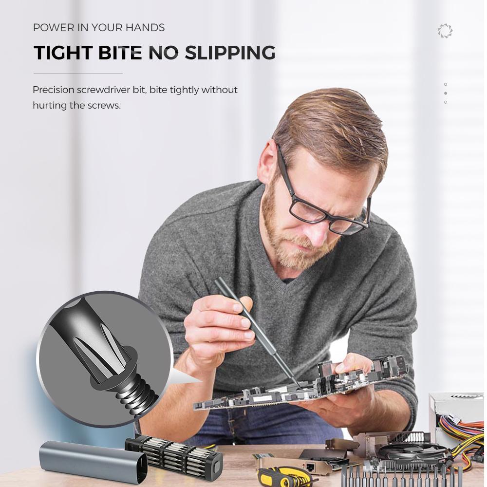 46-in-1 Precision Screwdriver Set, Portable Pen Manual Hand Tool Kit, Wireless Cordless Magnetic Mini Small Bit for Xiaomi Mobile Cell Phone Watch Repair
