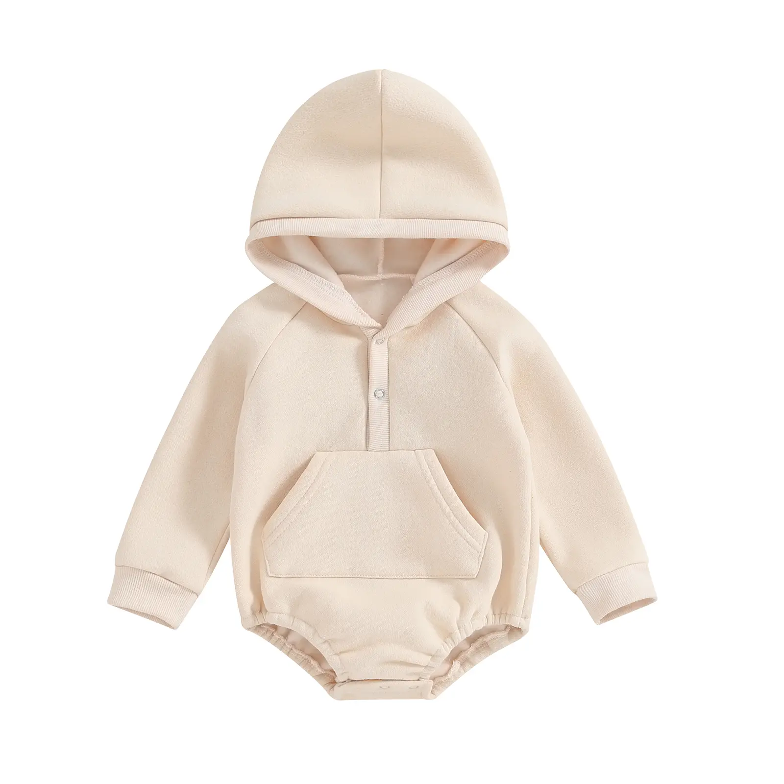 Baby Boys Girls Rompers Hoodies Newborn Clothes Solid Color Hooded Long Sleeve Infant Sweatshirts Jumpsuits Fall Bodysuits