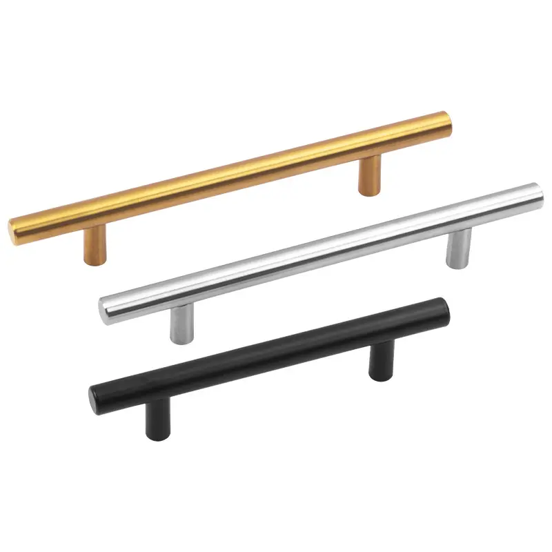 8pcs/16pcs gold/black/silver long bar stainless steel handles, wardrobe door handles, cabinet door handles, tray handles, drawer pulls, Nordic style, minimalist style, easy installation, screws included, multiple sizes available