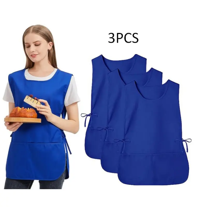 3PCS vest apron tie up hairdressing vest work clothes cover, suitable for home cleaning