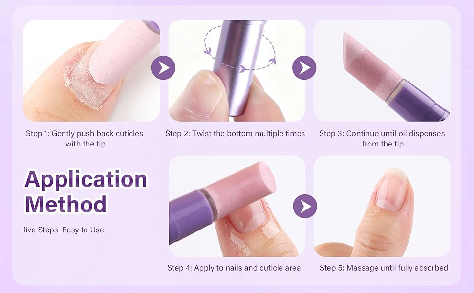 Cuticle Oil Pusher Pen Set, 2-in-1 Ceramic Cuticle Pushers with Oil for Nail Repair, Hangnail & Dry Cuticle Removal, Nail Care Pens for Manicure & Pedicure, Professional Salon Tools