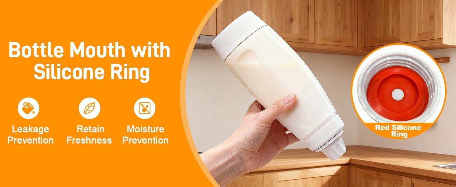 Pancake Batter Dispenser with Blender Balls – 33 Oz Pancake Mixer Bottle, Kitchen Batter Squeezer with Graduated Lines & Sturdy Base for Cupcakes, Crepes, Muffins, Pancakes