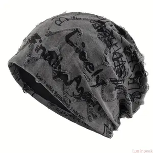 Aeropostale Unisex Embroidered Slouchy Beanie - Vintage Style, Lightweight Fabric, Handmade, Adjustable, Comfortable for Spring & Autumn Sports & Outdoor Use (Multiple Colors), Embroidered Beanies