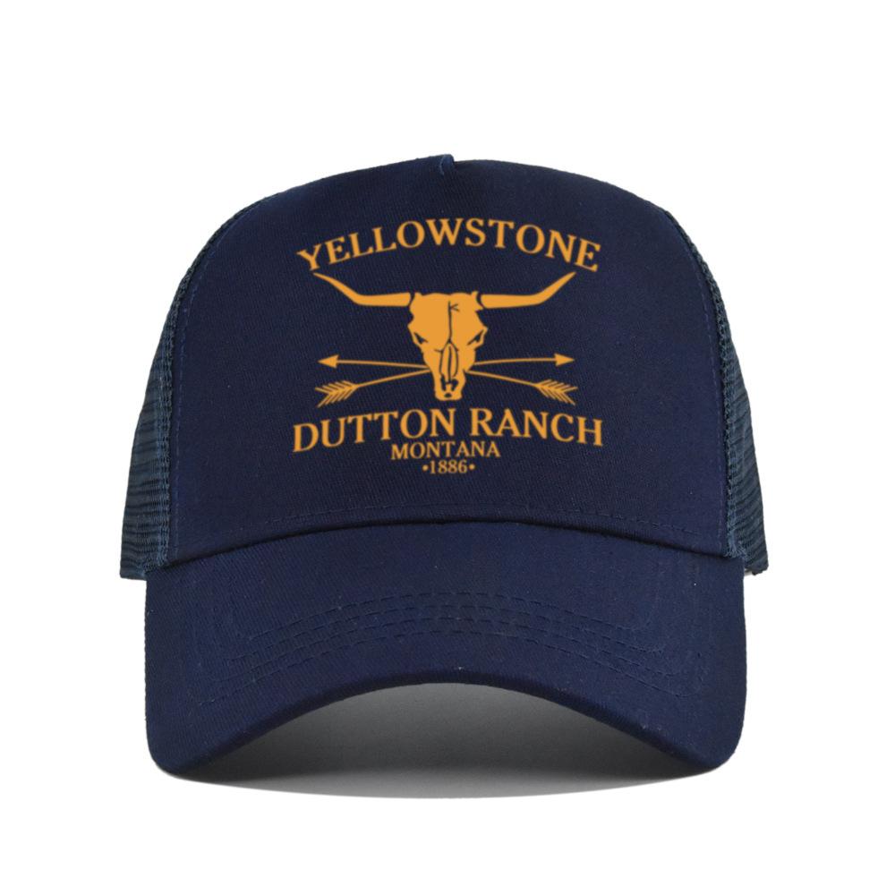 Cross-border Yellowstone baseball cap, silk-printed Yellowstone mesh cap, printed duckbill cap, unisex washable breathable sun hat