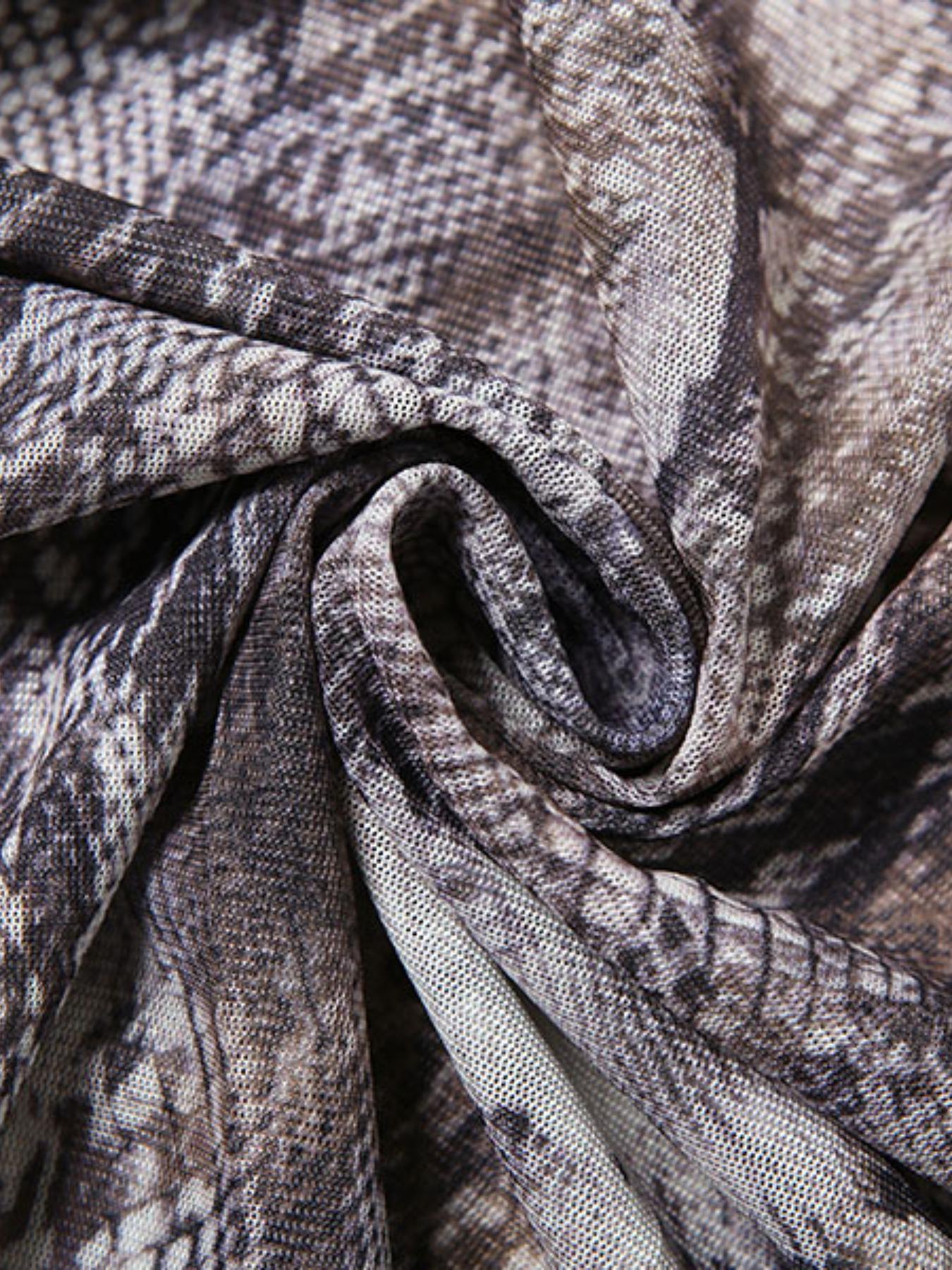 Women's Snake Print Halter Neck Dress, Sexy Backless Bodycon Midi Dress, Fall Fashion Sleeveless Party Dress, Casual Wear