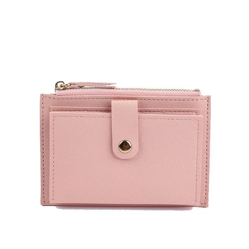 Women's Slim Bifold Wallet, Stylish PU Leather Credit Card Holder with Zipper Coin Pocket & Multi-Card Slots, Durable Fashion Wallet, Stylish Wallet