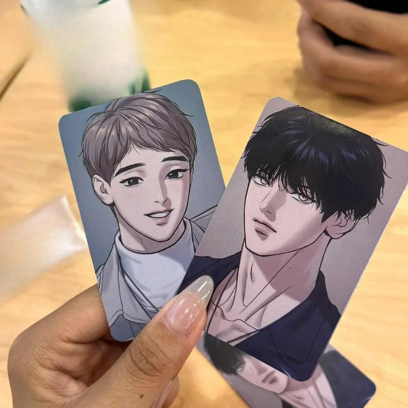 2 Pcs/Set NEW BL Manhwa Lomo Card Dong-gyun,Alex Comic Characters 3 Inches HD Photocard Postcard Friends Cosplay Gift