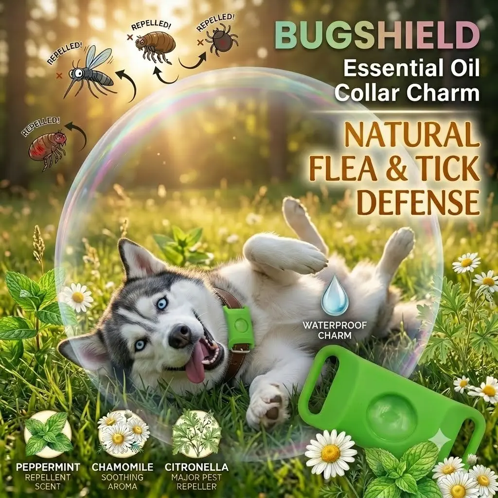 ✨ Bonus Capsule Included! 🌿 Natural Plant-Based Outdoor Protection Collar Charm🌿🌿  Waterproof Flea & Tick Protection for Dogs & Cats （gift package)