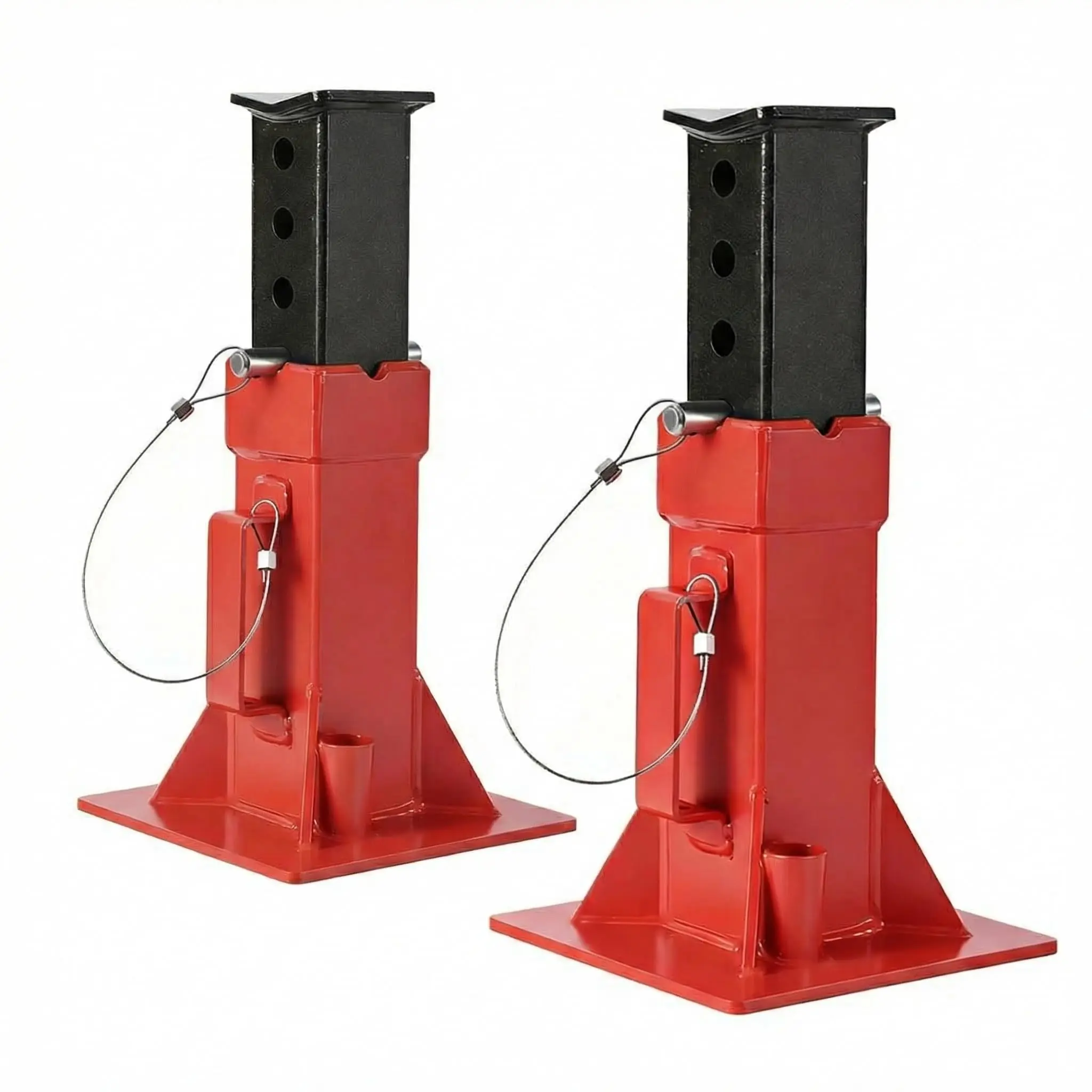 22 Ton Heavy Duty Pin-Type Jack Stands, 2 Pack – Adjustable Height 13-19.68 Inch – Pin Lock & Quick-Adjust – Professional Support for Trucks, RVs, Trailers, Automotive – Industrial Material Handling