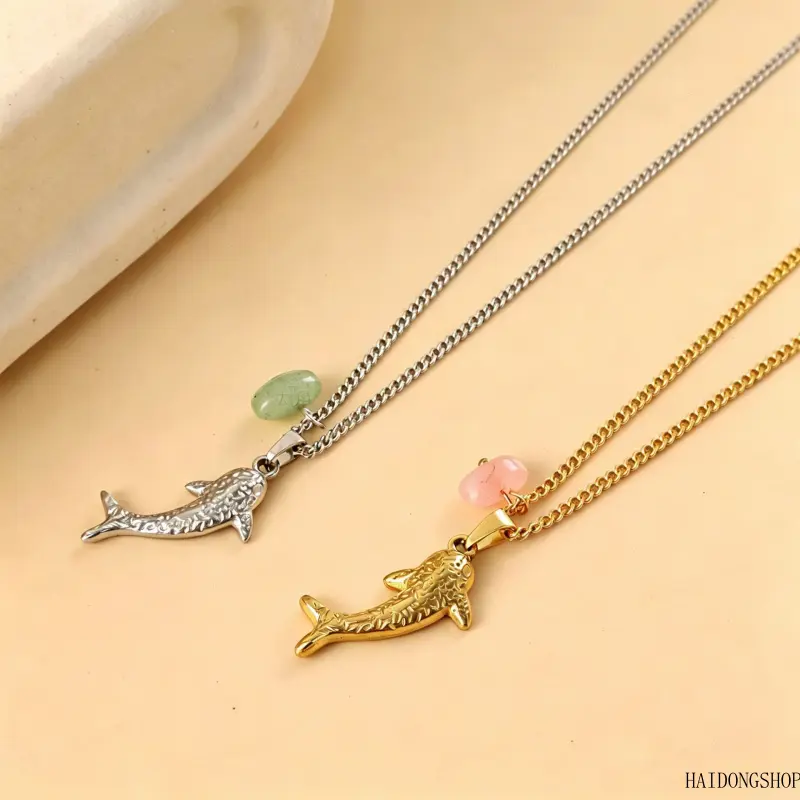 Quiet Luxury Viral Minimalist Fish Pendant Necklace For Women, Niche Elegant Adjustable Clavicle Chain, Dainty Chic Accessory For Office Daily Dating Street Styling