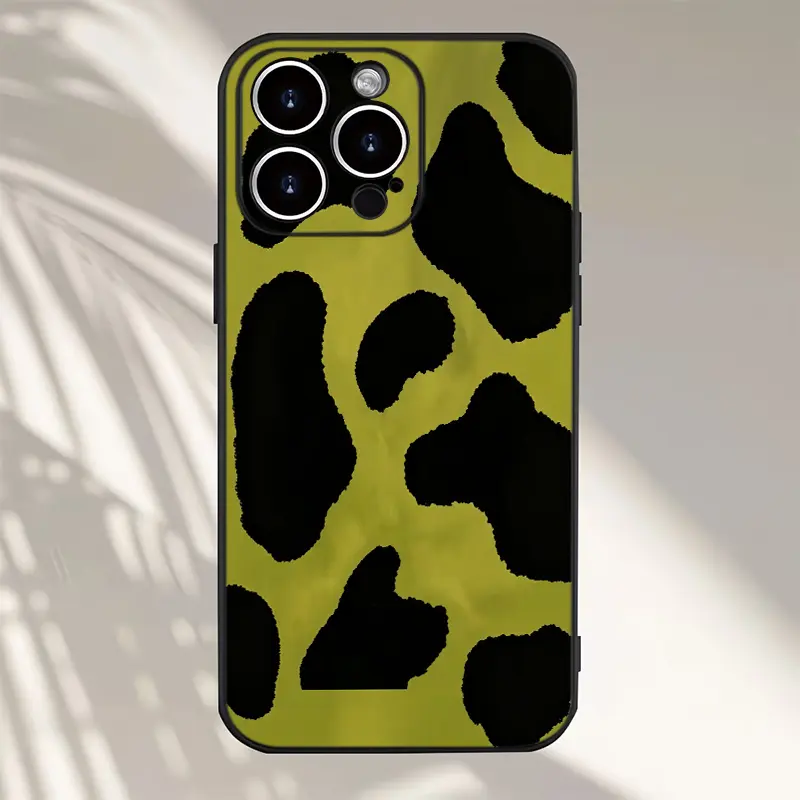 Olive Green Abstract Blot Spot phone case, modern minimalist style, for iPhone 17 16 15 14 13 12 11 Plus Pro Max, trendy decorative gift for daily use