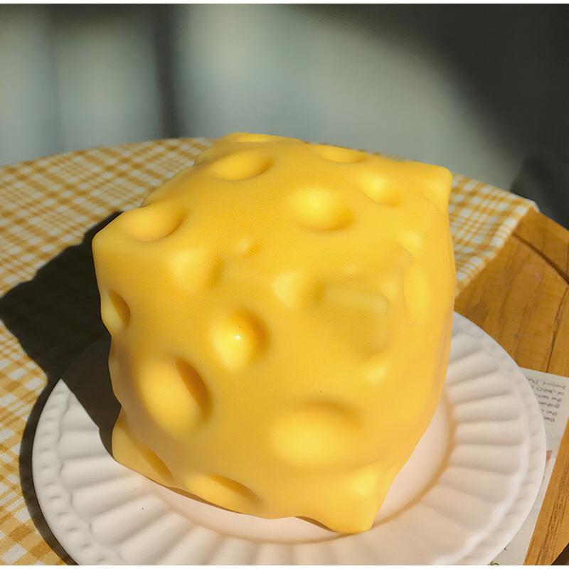 Simulate Cheese Slow Rebound Pinching Office Decompression Slow Rebound Cheese Pinching Ornament Relax And Decompress And Knead.