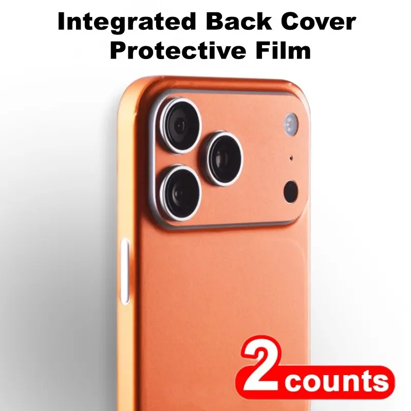 Two-Piece Matte Full Coverage Back Film for iPhone 17 Pro/promomax, Integrated Rear Cover Border Protective Film for iPhone 17 Pro Max