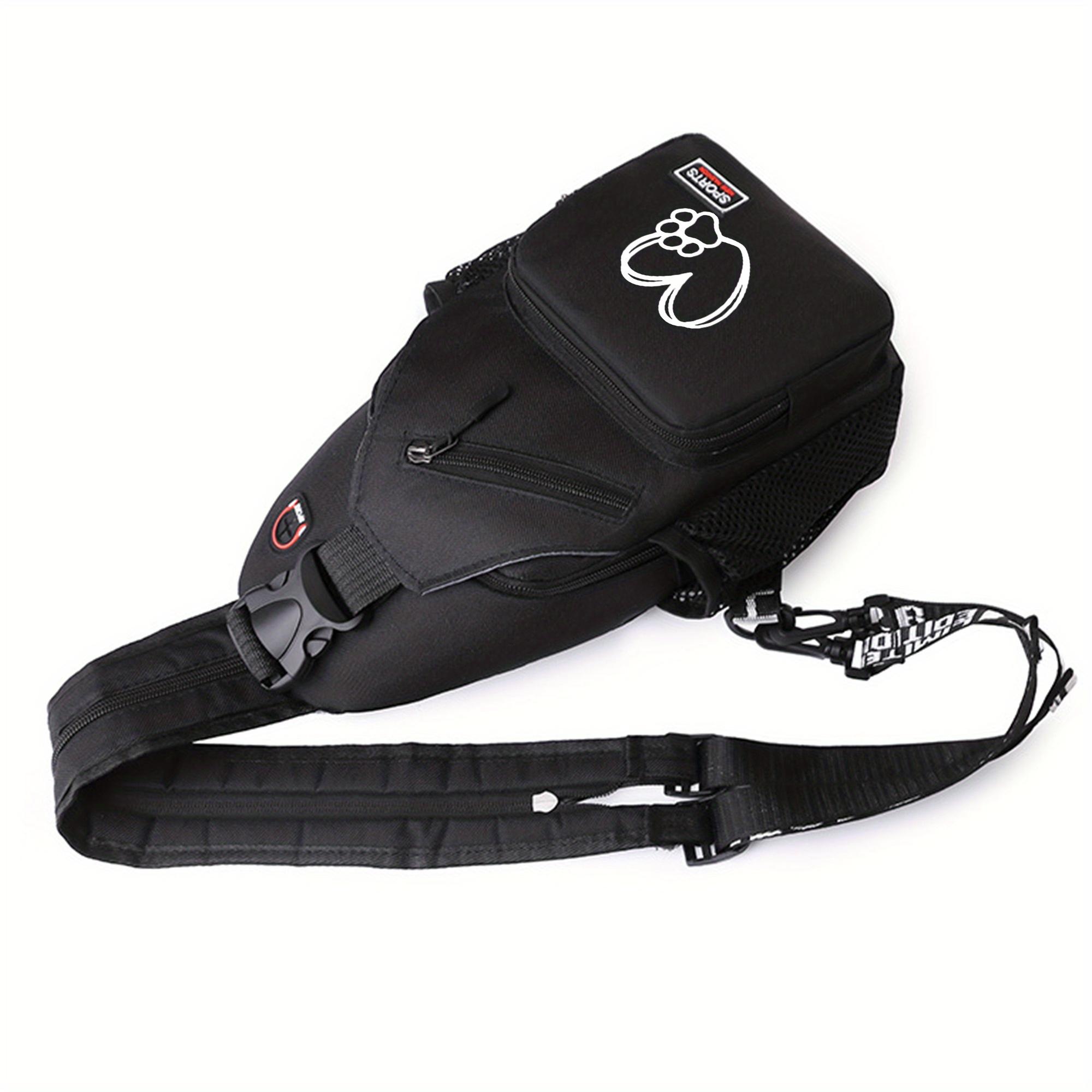 A heart-shaped paw design waist bag, multifunctional large-capacity crossbody bag, casual outdoor sports chest bag, very suitable for outdoor travel and work