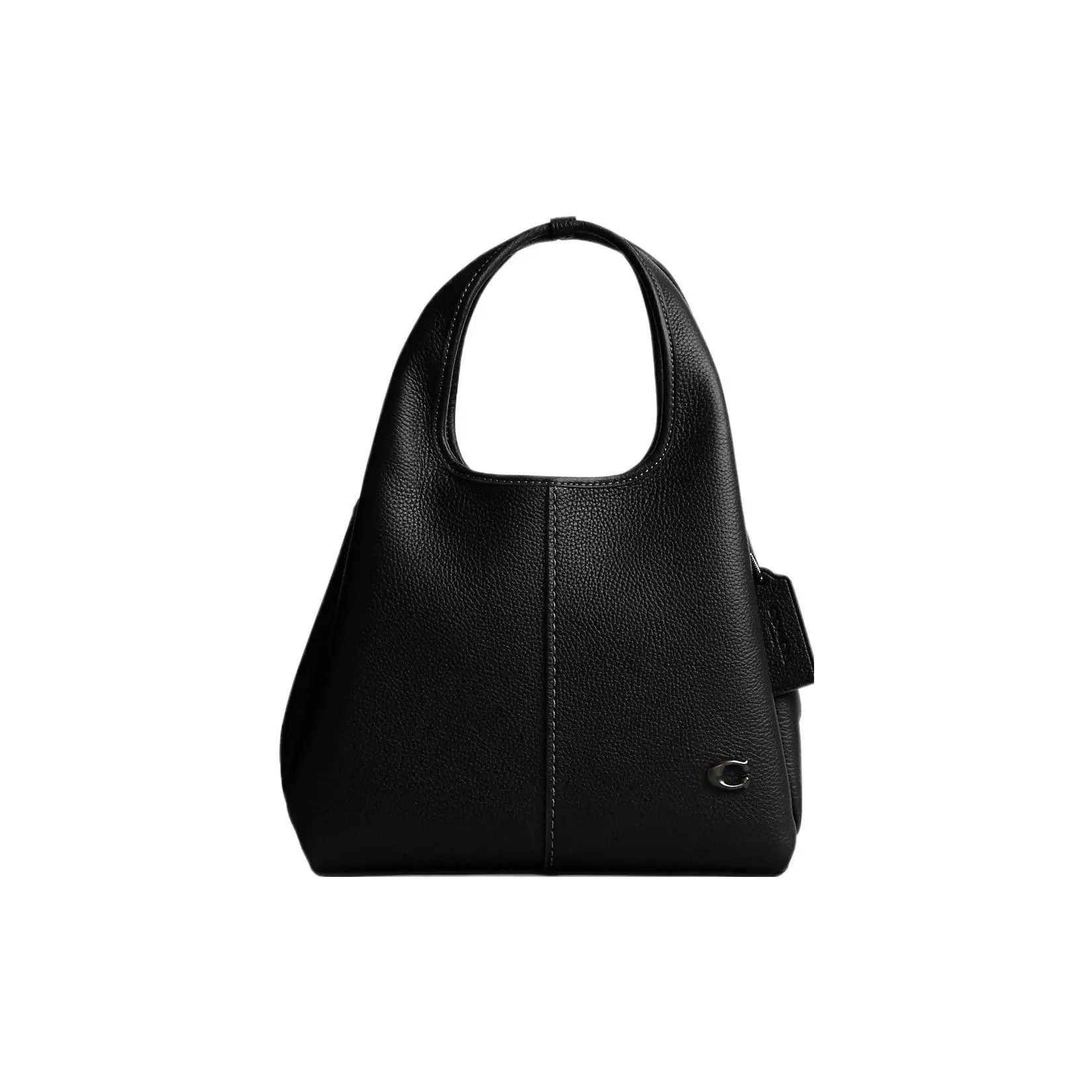 COACH Lana 23 Quilted Crossbody Handbag for Women in Polished Pebbled Leather with Black Logo Zip Compartment
