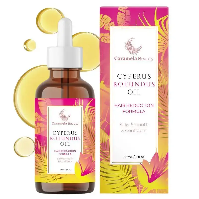 Cyperus Rotundus Hair Removal Oil 60ml/2oz -Natural Hair Reduction Body Oil, Moisturizing &Nourishing Skin Care, Silky Smooth-Looking Skin for AllSkin Types