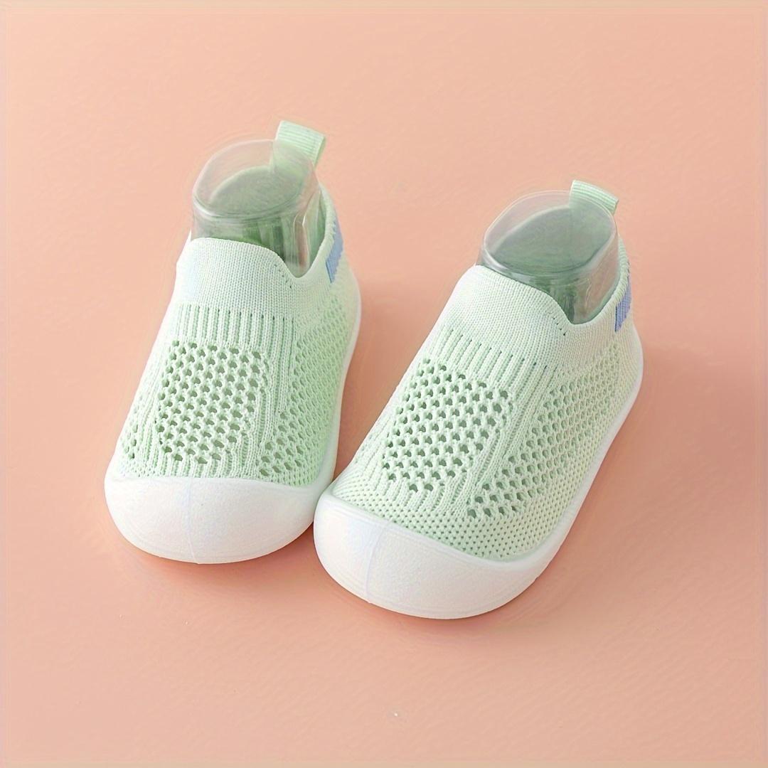 New(New)A Pair of Fashionable Breathable Mesh Solid Color Baby Walking Shoes, New Summer 2026 Style with Soft Anti-Slip Sole, 0-24 Months Slip On Toddler Training Shoes in Multiple Colors