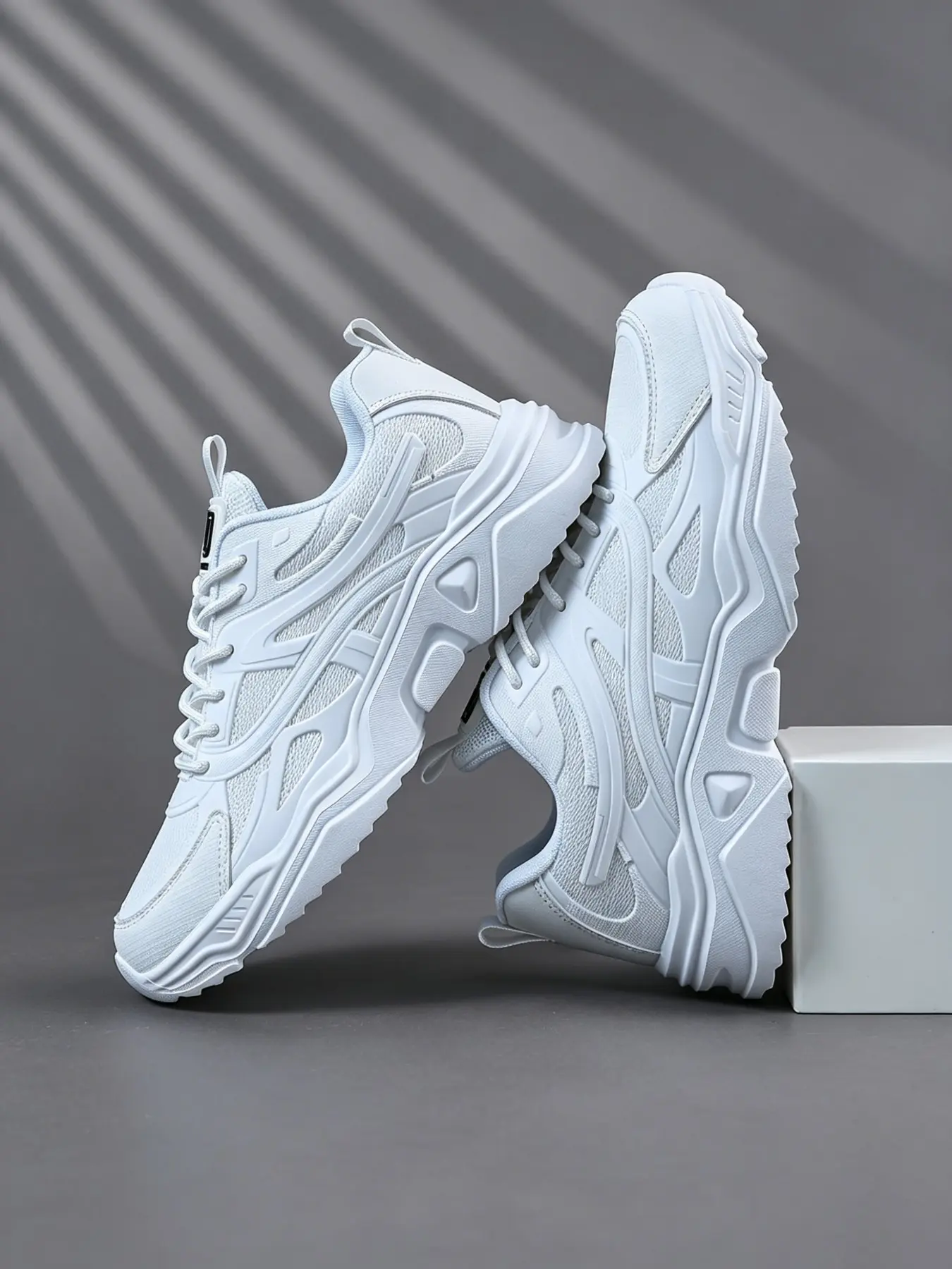 Men's Simple Mesh Running Shoes, Sporty Running Shoes, Soft Cloud Lining, Lightweight Durable Sole, All-Season Versatile, Ideal for Casual Wear, Outdoor Jogging, Daily Office