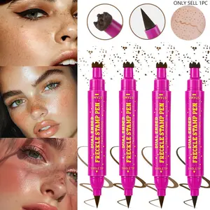 Waterproof and long-lasting freckle stamp pen, natural color rendering, makeup look, double-headed freckle stamp pen