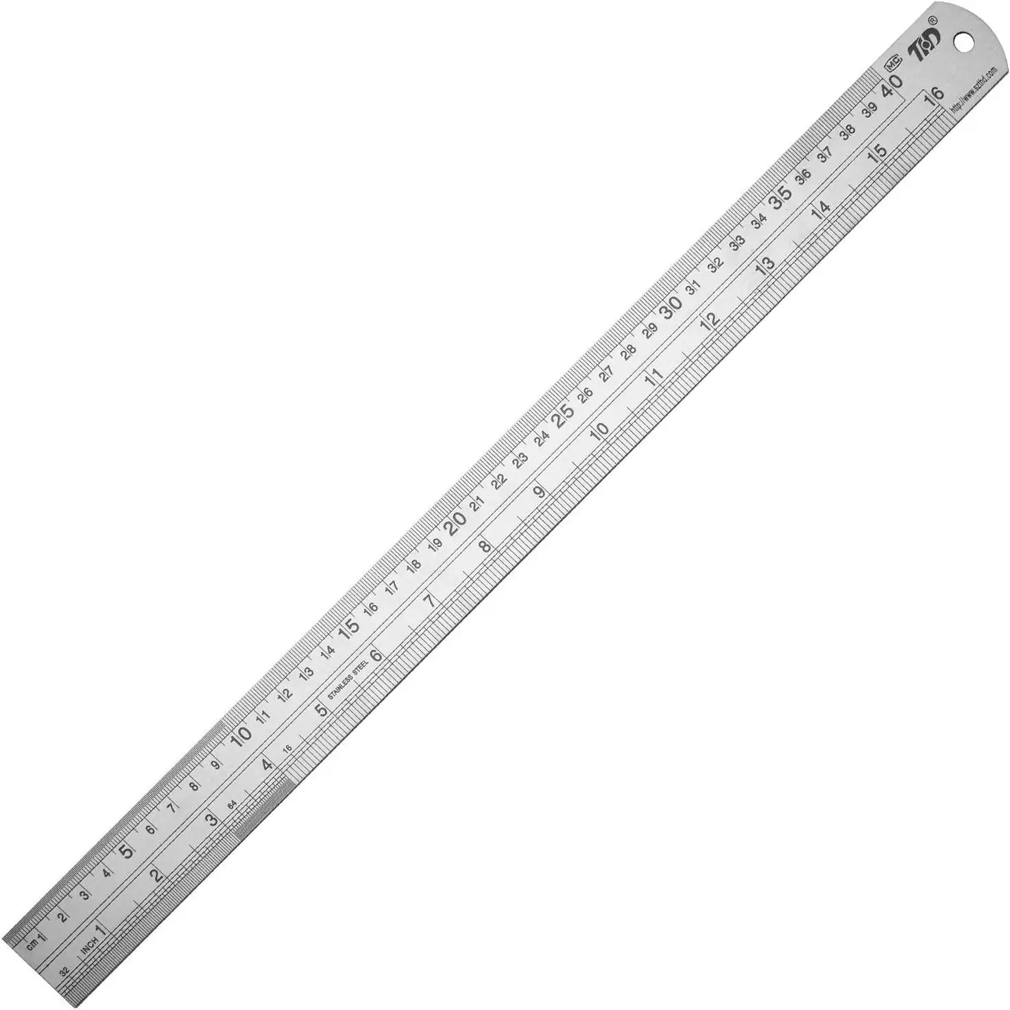 Metal Ruler 16 Inches Stainless Steel 1 Pack | Rust-proof, Straight ,  markings, Clear read