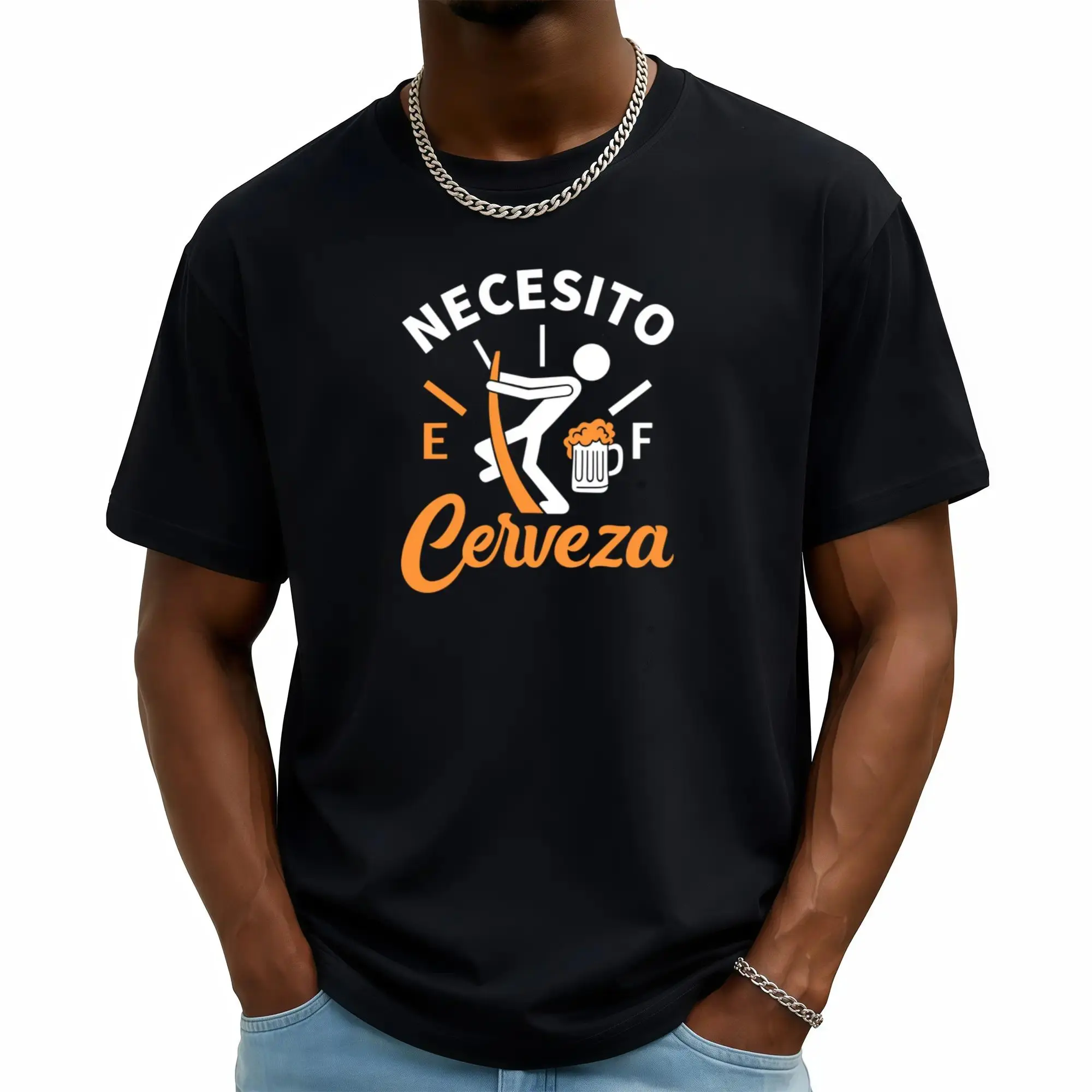 Cotton Necesito Cerveza - I Need Beer Funny Beer Lover T-Shirt,Short Sleeve T Shirt, Cotton T Shirt, Unisex T Shirt, T Shirts, Graphic Tees