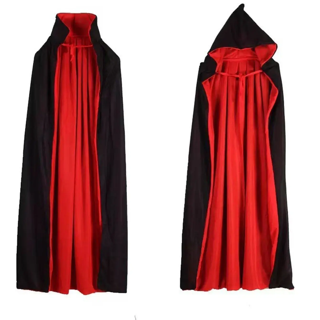 Halloween Cape, Stand Collar Wizard Vampire Cape, Matching Hat Included, Role Play Costume Accessory, Party Decor Photography Props, Stage Performance Gear