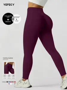 Women's Fitness Seamless High-Elasticity Sporty Yoga Leggings, Comfortable Stretch Fit Workout Leggings for Active Lifestyle and Gym, Breathable Athletic Bottoms, High Elastic Activewear