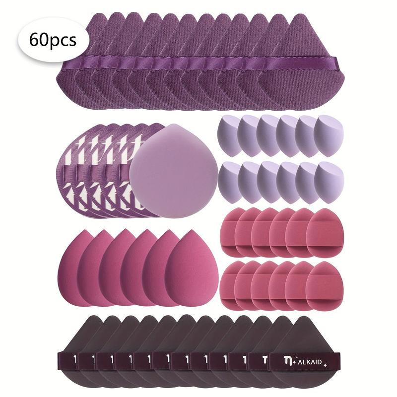 40/50/60 pieces of multifunctional cosmetic sponge powder puff in local warehouse, a beauty tool, used to mix BB cream, liquid foundation and loose powder to create flawless foundation makeup. It can also be mixed with concealer, blush and eye shadow. It 40/50/60 pieces of multifunctional cosmetic sponge powder puff in local warehouse, a beauty tool, used to mix BB cream, liquid foundation and loose powder to create flawless foundation makeup. It can also be mixed with concealer, blush and eye shadow. It
