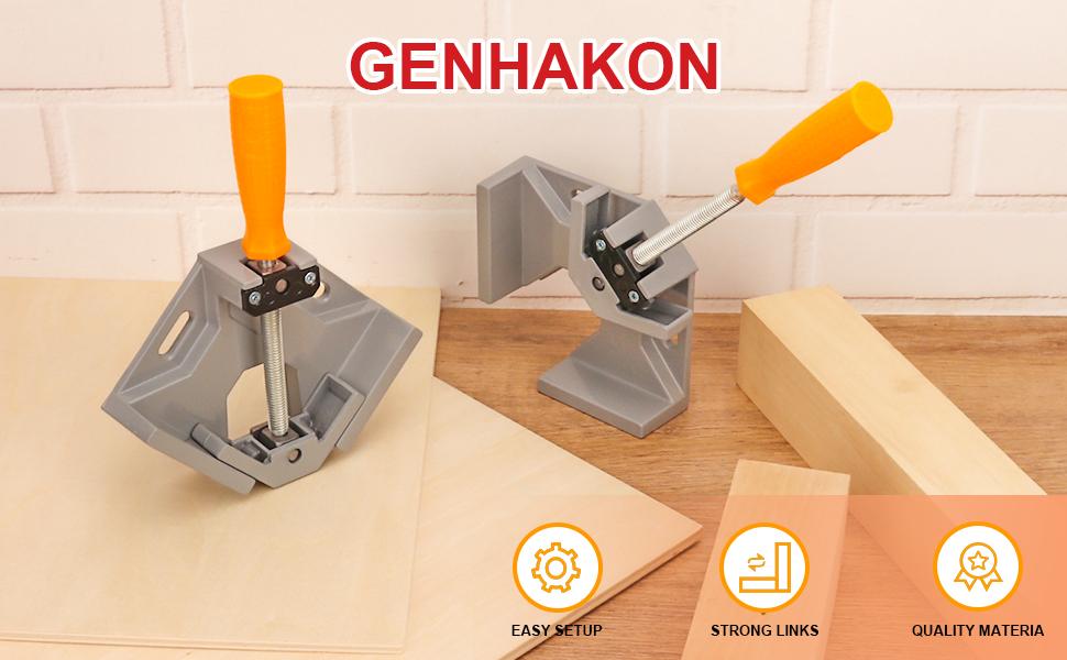 4 PCS Corner Clamps for Woodworking, 90 Degree Angle Clamps, Swing Jaw Aluminum Frame Clamps for Precise and Easy Fixing