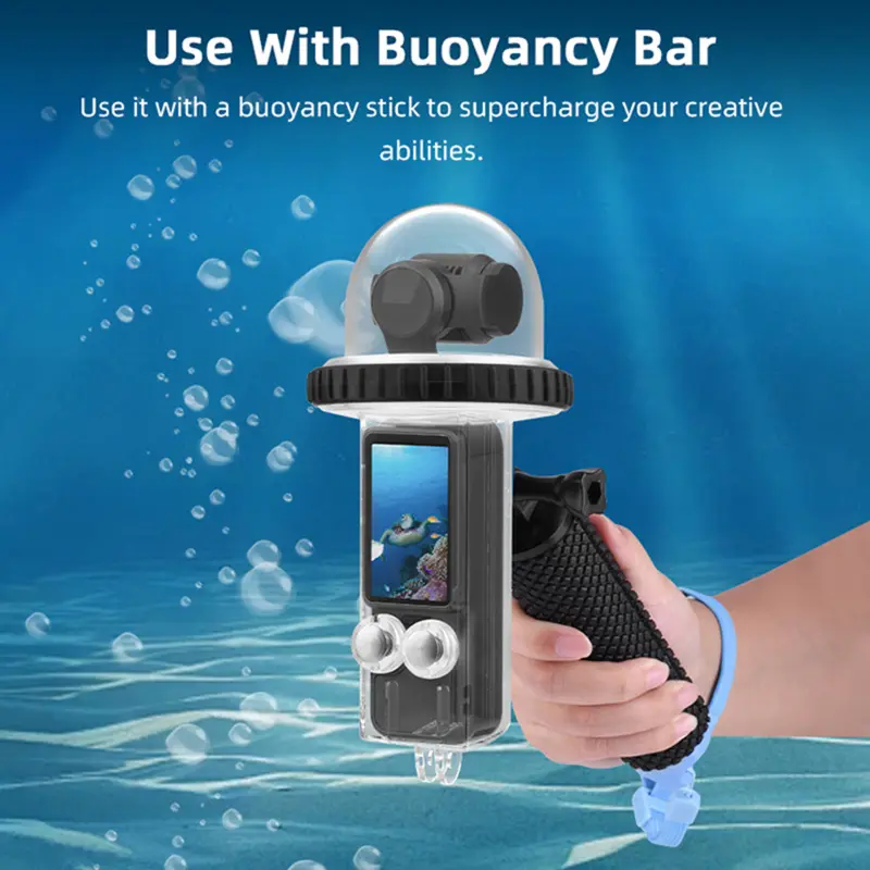 Diving Protective Housing Case for DJI Osmo Pocket 3 Gimbal Camera, Underwater Snorkeling Surfing Shooting Shell Accessory, High-Transmittance Underwater Protective Shell with Quick-Release Mount, Buoyancy