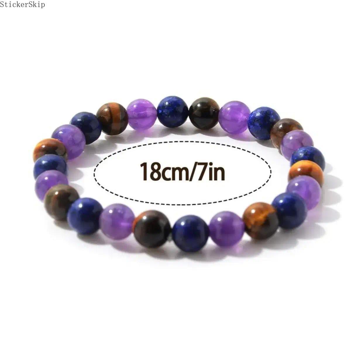 2026 NEW 2PCS Anxiety Relief Crystal Bracelet & Necklace Set for Women – Natural Crystal Healing Jewelry with Affirmation Card, Energy Protection Spiritual Bracelet Gift for Mom, Girlfriend, Friend