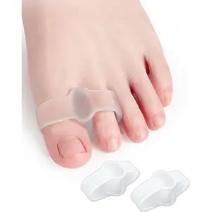 Silicone Bunion Corrector & Toe Separators 2Pcs , Soft Durable Bunion Relief Support Brace, Toe Alignment Spacers for Overlapping Toes, Foot Healthcare Bunion Relief Pads for Men Women, Fit Walking Running Hiking Daily Shoes
