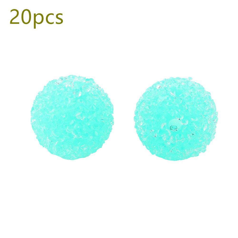 20pcs 18mm Resin Beads Acrylic Round Acrylic Beads Mix Craft Supplies DIY Jewelry Making Bracelet Accessories Fashion Handmade Decorations